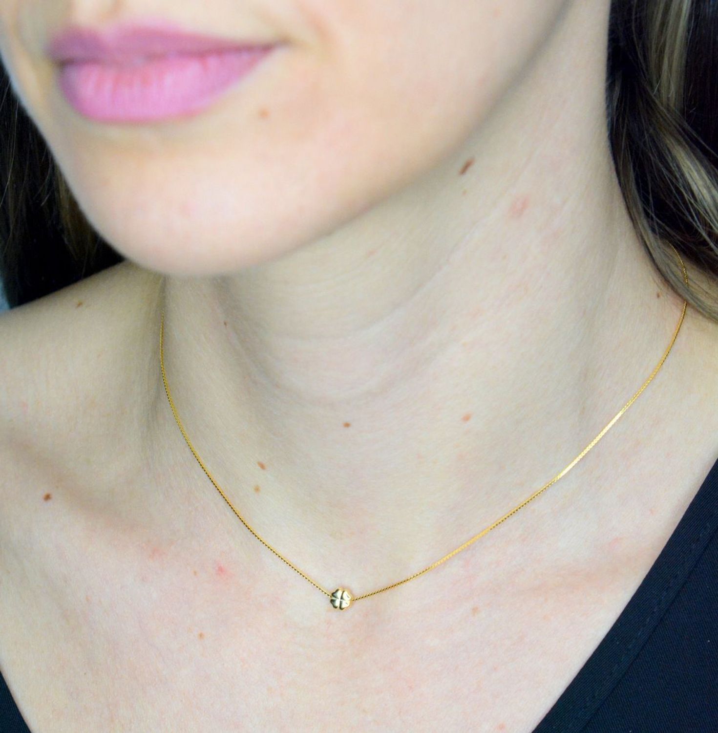 Naszyjnik damski srebrny pozłacany z koniczynką Armonica Nomination 241304 003.png